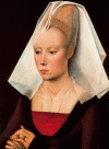 Pin XV Weyden Roger van der Retrato de una Dama 1455