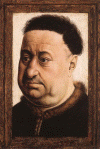  Pin, XV, Campin, Roberto, Retrato de Roberto de  Masmines, M. Tissen-Bornemitza, Lugano, Suiza Italian,  Circa 1425