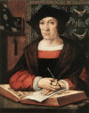 Pin XVI Orly van Ris, Bernard Retrato del Doctor Joris van Zelle M of Fine Arts  Blgica 1519