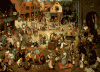 Pin XVI-XVII Brueghel El Joven Pieter Carnaval contra Cuaresma Museos Reales Bellas Artes Bruselas