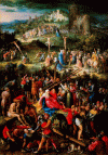 Pin, XVI-XVII, Brueghel de Velours El Viejo, Jan, El Calvario Galeria de los Uffizi Florencia Italia