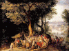 Pin, XVI-XVII, Brueghel de Velours El Viejo, Jan, Paisaje con San Juan Predicando, M. del Prado, Madrid, Espaa