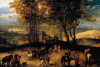 Pin, XVI-XVII, Brueghel El Joven, Pieter, Paisaje con Caminantes 