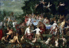 Pin XVII Bruegel Velours Jan El Mozo Banquete dioses MBA. California USA 1600
