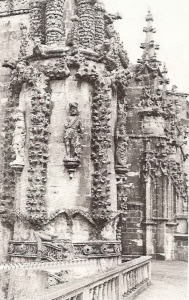 Arq,XII-XVI, Monasterio de Tomar, Iglesia, Exterior, detalle, Estilo Manuelino, Portugal