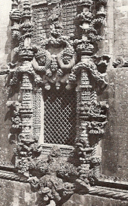 Arq, XII-XVI, Monasterio de Tomar, exterior, detalle, decoracin,  Estilo Manuelino, Portugal