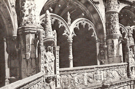 Arq, XVI, Monasterio de los Jernimos, interior, Claustro, arcos, decoracin, Lisboa, Portugal