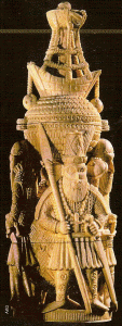 Esc, XVI, Salero con noble y barco portgus en Benin, Africa, M. Britnico, Londres