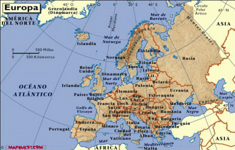 Geo, General, Fsica-Poltica, Europa, Mapa