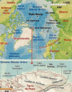 Geo, General, Fsica, Ocano Glaciar Artico-Polo Norte, mapa