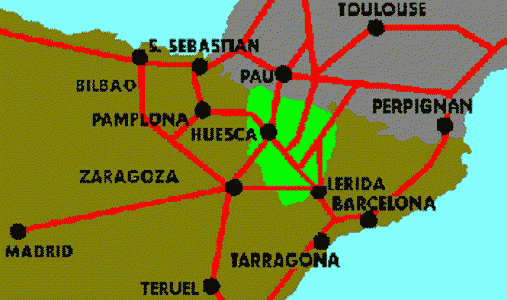 Geo, Aragn, Econmica Comunicaciones, Mapa, Huesca