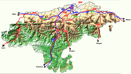 Geo, Cantabria, Comunicaciones, Mapa