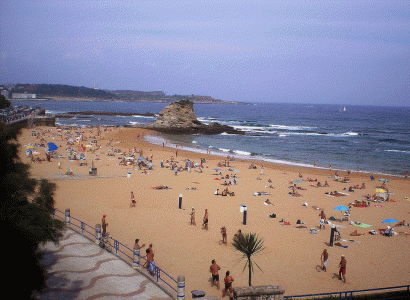 Geo, Cantabria, Fsica, Clima, Playa de Santander en verano