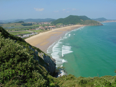 Geo, Cantabria, Poblamiento, Playa de Berria, Santoa