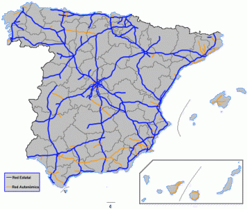 Geo, Econmica, Comunicaciones, Carretera, Autopistas y Autovas, Mapa