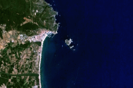 Geo, Catalua, Fsica, Relieve, Islas Medas, Fotografa area, Gerona