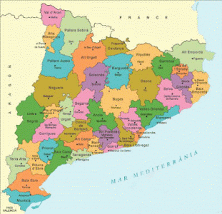 Geo, Catalua, Cartografa, Mapa comarcas