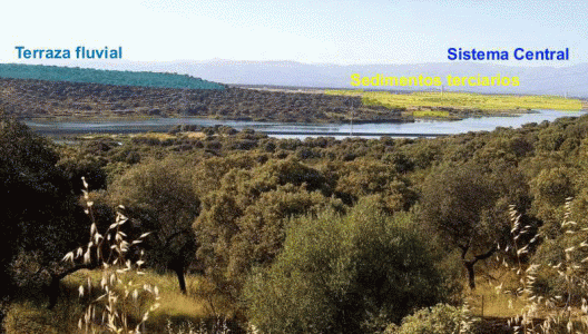 Geo, Extremadura, Fsica, Relieve, CUATERNARIO, Terrazas fluviales, Campo de Arauelo, Cceres 