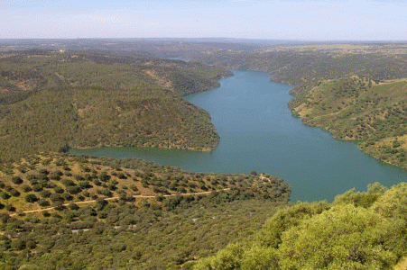 Geo, Extremadura, Fsica, Hidrologa, Ros, Ro Tajo, Embalse de Alcntara, cerca de Trujillo, Cceres 
