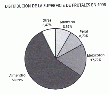 Geo, Navarra, Econmica, Agricultura, Frutales, Distribucin,, Superficia, Direccin General Agricltura, Gobierno Autnomo, Grfico, 1996