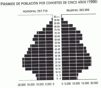 Geo, Navarra, Humana, Poblacin, Pirmide, Gobierno Autnomo, 1996