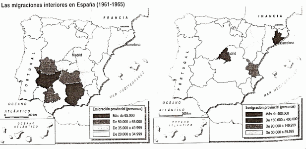 Geo, Humana, Poblacin, Migraciones, interiores, 1961-1965