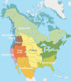 Humana Poblacion Poblaciones amerindias Mapa USA
