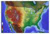 Fisica Mapa Topografico USA