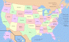  Humana Politica Mapa Estados USA