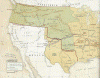 Los Humana Mapa Fisico-Politico Estados Unidos pais continental La expansion hacia el Oeste 1803-1846 USA