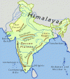 Fisica Relieve Cadenas Montaosas Mapa India