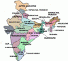Humana Regiones Mapa Politico India