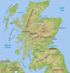 Fisica Hidrografia Rios Mapa Escocia RU.
