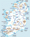 Fisica Hidrografia Rios Mapa Irlanda e Irlanda del Norte RU