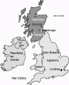 Teino Unido e Irlanda Mapa