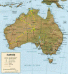 Fsica-Poltica Mapa, Australia