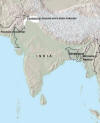 Hist XX  Indostan - Himalayas  Pakistan occidental y Oriental e India- Mapa