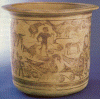 Prehistoria Ceramica I aC Iberos Vaso cilindrico Cabeza de la Guardia Alcorisa Museo de Teruel Espaa