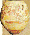 Prehistoria Ceramica III a II Vaso de los Guerreros Yacimiento de la Serreta M. Arqueologico Alcoy Espaa